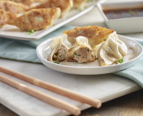 Chinese Style Turkey Dumplings with Dipping Sauce